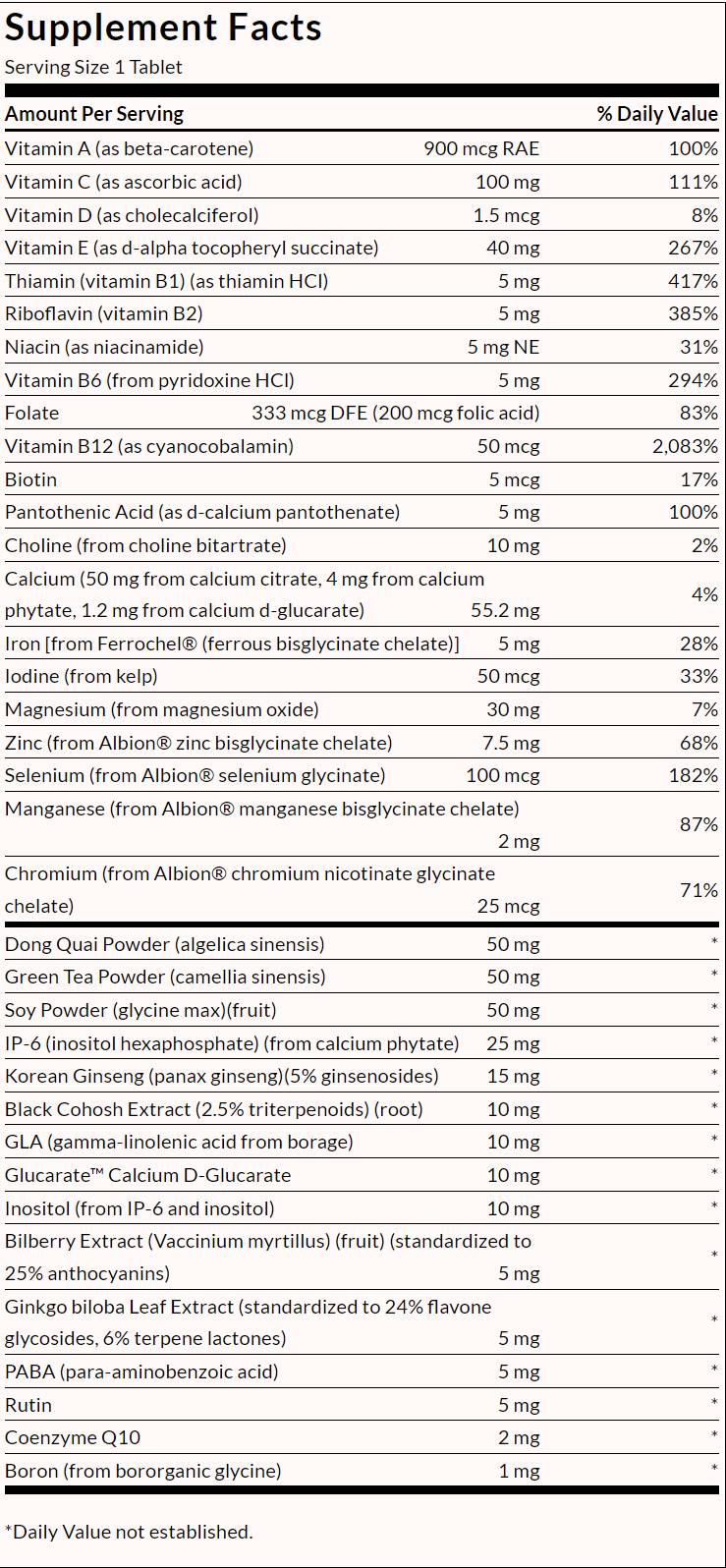 Multi +Hormonunterstützung für Frauen - 90 Tabletten
