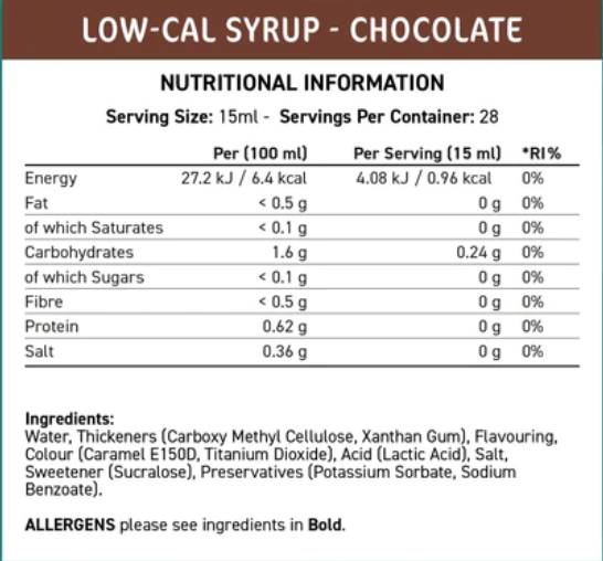 Fit Cuisine Low-Cal Sirup | Schokolade - 425 ml