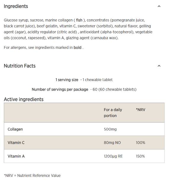 Kollagen Gummis - 30 Gummis