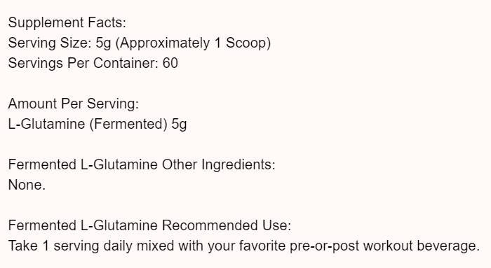 Fermentierte L -Glutamin - 300 Gramm