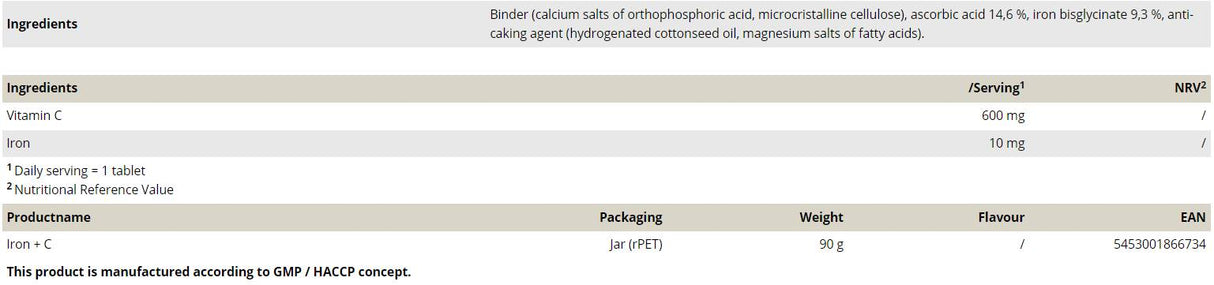 Eisen + C - 120 Tabletten