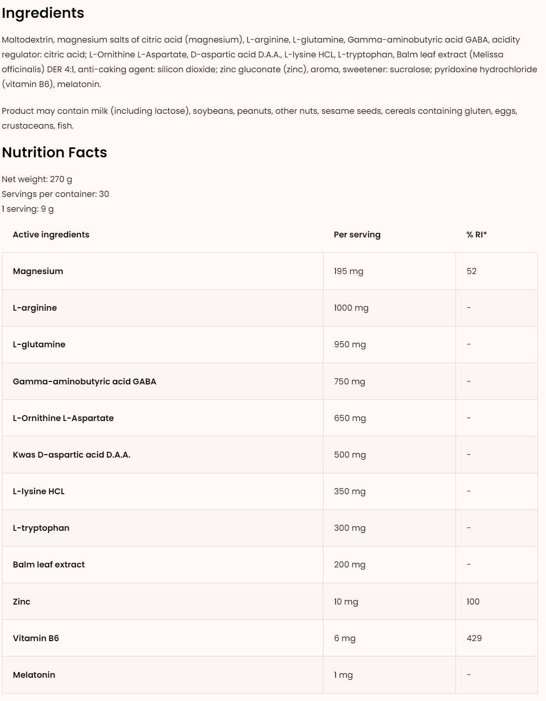 Den Schlaf halten | Komplette Schlafformel 270 Gramm