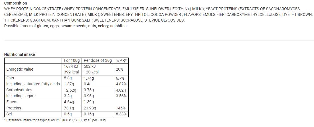Molkeprotein Optimax - 30 Gramm