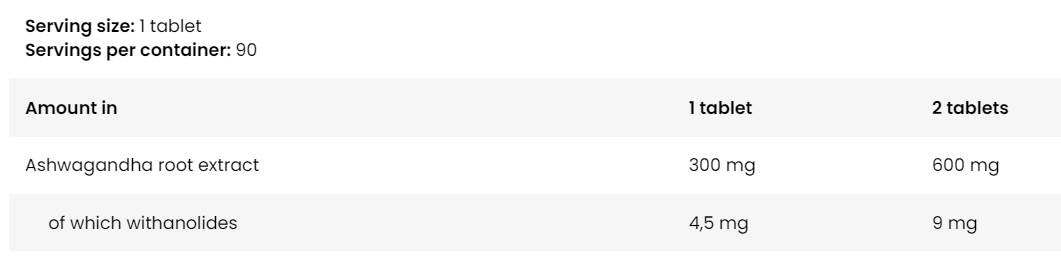Ashwagandha 600 mg - 90 Tabletten