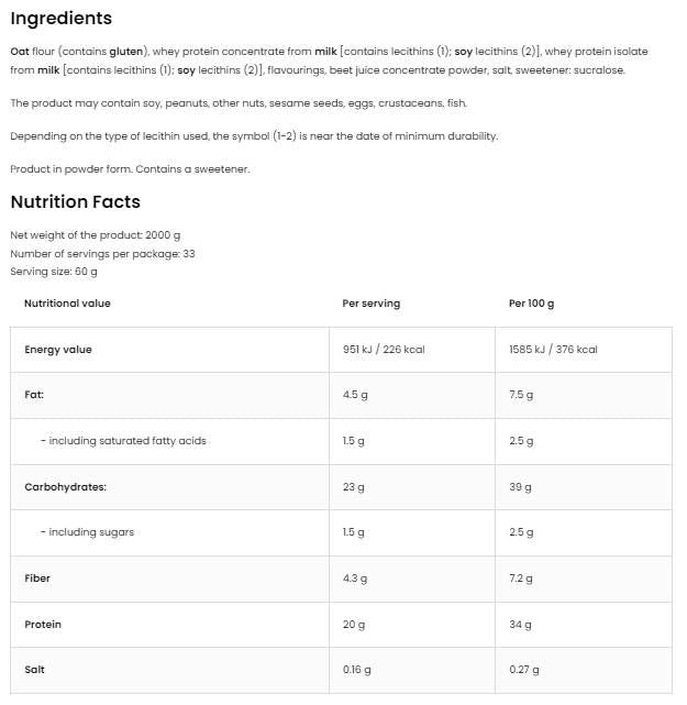 Hafer & Molke - 1000 Gramm