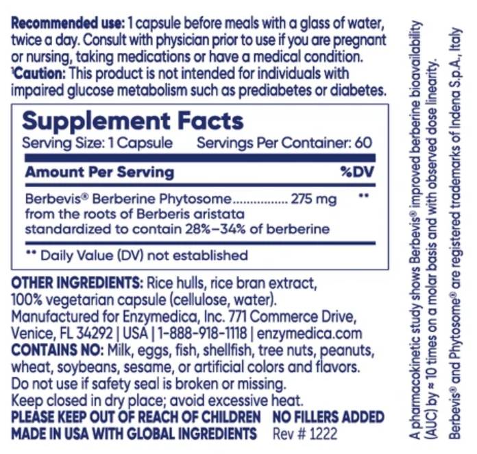 Berberine Phytosom | mit Berbevis® - 60 Kapseln