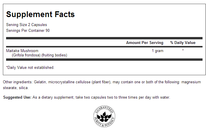 Maitake Pilz 500 mg 180 Kapseln