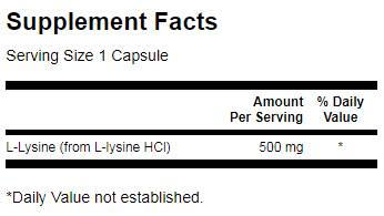 L -Lysin 500 mg - 100 Kapseln