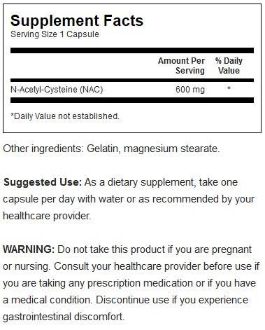NAC N-Acetylcystein 600 mg 100 Kapseln