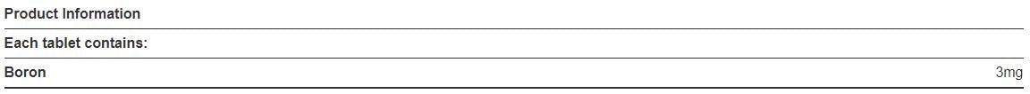 Bor 3 mg 100 Tabletten