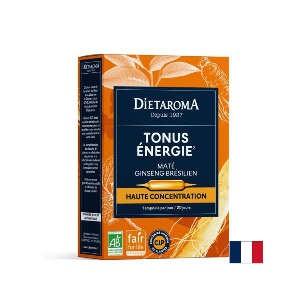 Ton und Energie (mit Yerba Mate, Brasilianer Ginseng), 20 Trinkampullen