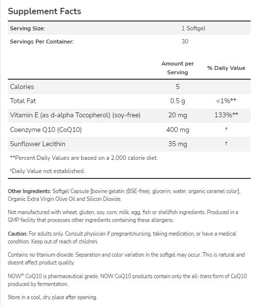 CoQ10 400 mg - 30 Gelkapseln
