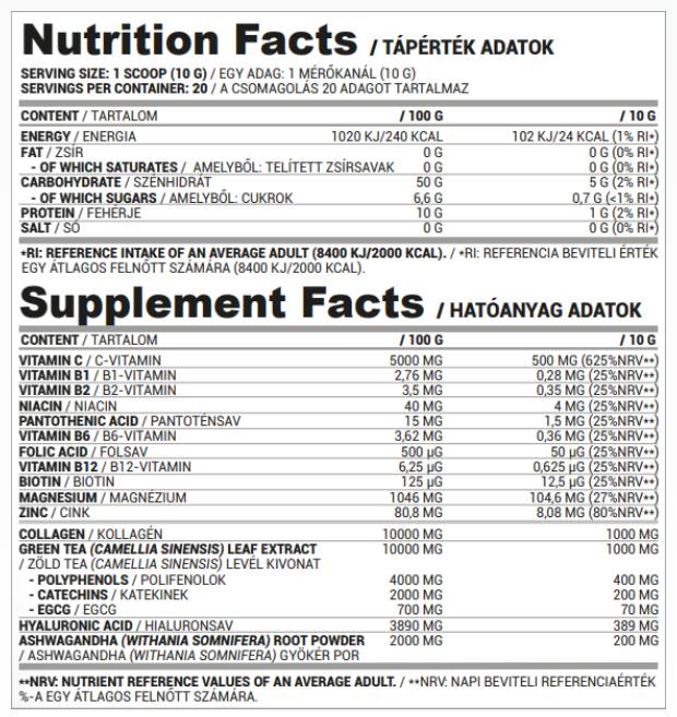 Hyaluron Heaven | Hyaluronic Acid with Collagen and Ashwagandha - 200 грама - Feel You