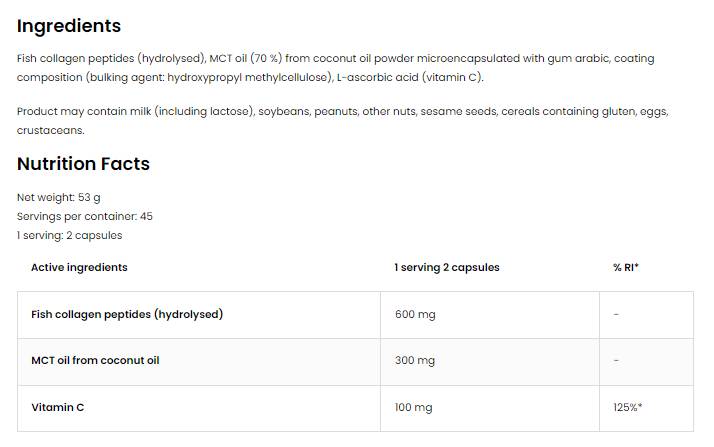 Kokosnuss & Kollagen | Meereskollagen mit MCT - 90 Kapseln