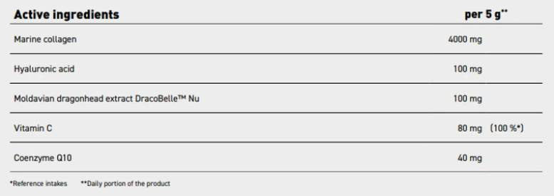 Kollagen-Anti-Age | Meereskollagen mit Dracobelle ™ Nu, Hyaluronsäure & CoQ10 - 300 Gramm