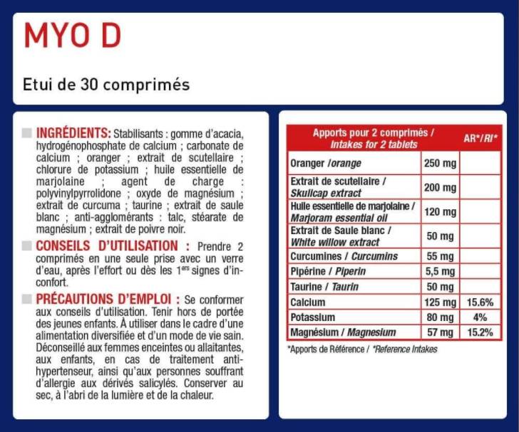 Myo d® | Muskulöse Entspannung - 30 Tabletten