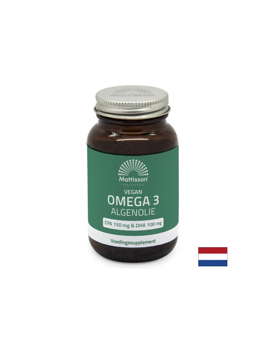 Veganer Omega -3 aus Algen - Unterstützung für Herz- und Gehirnfunktion, EPA 150 mg, DHA 100 mg, 60 Kapseln