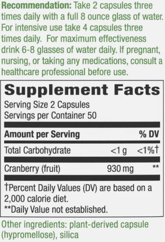 Cranberry Fruit 465 mg - 100 Kapseln