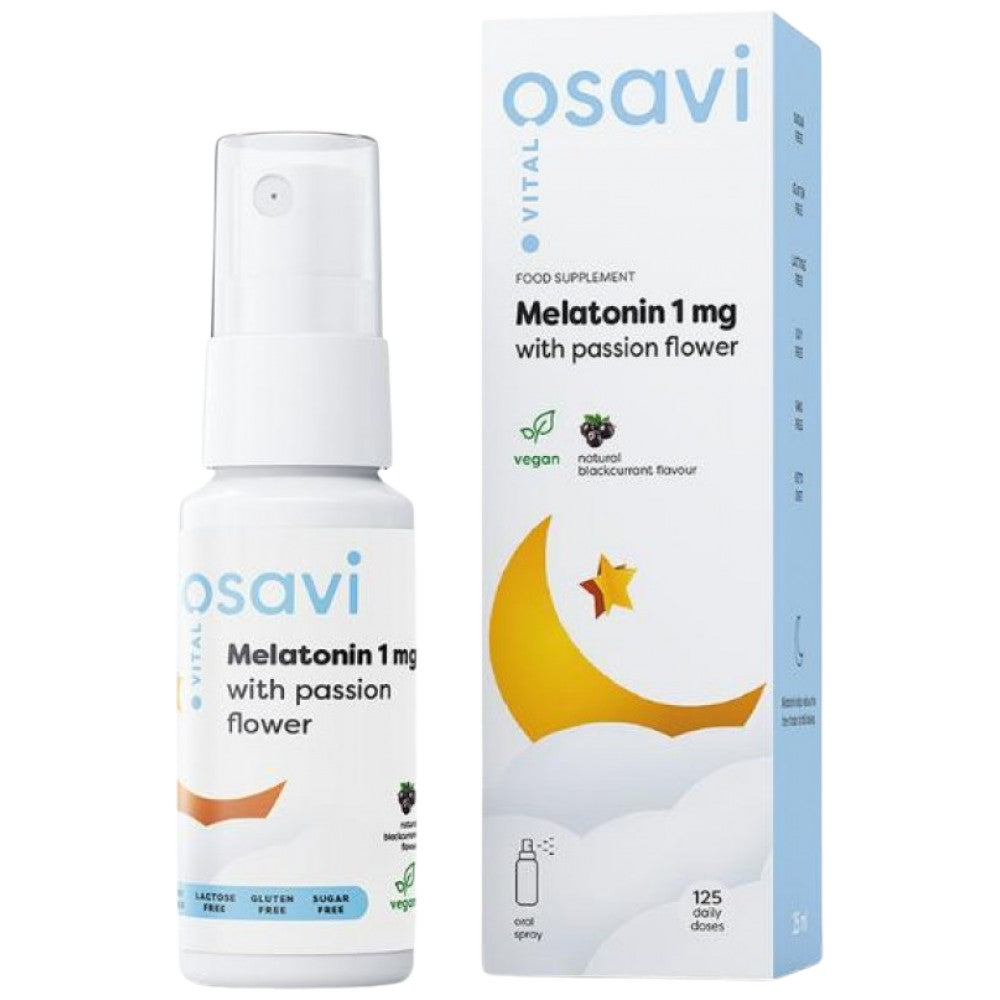 Melatonin 1 mg Oralspray | mit Passiflora - 25 ml