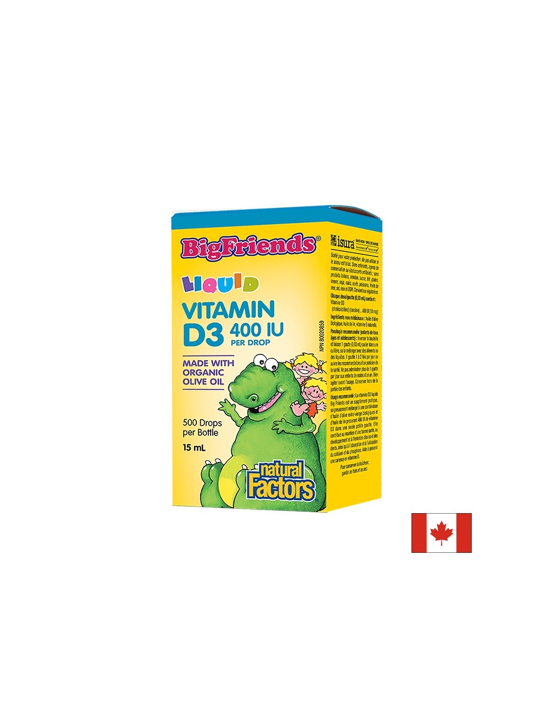 Bigfriends Liquid Vitamin D3 für Kinder 400 IU - 15 ml