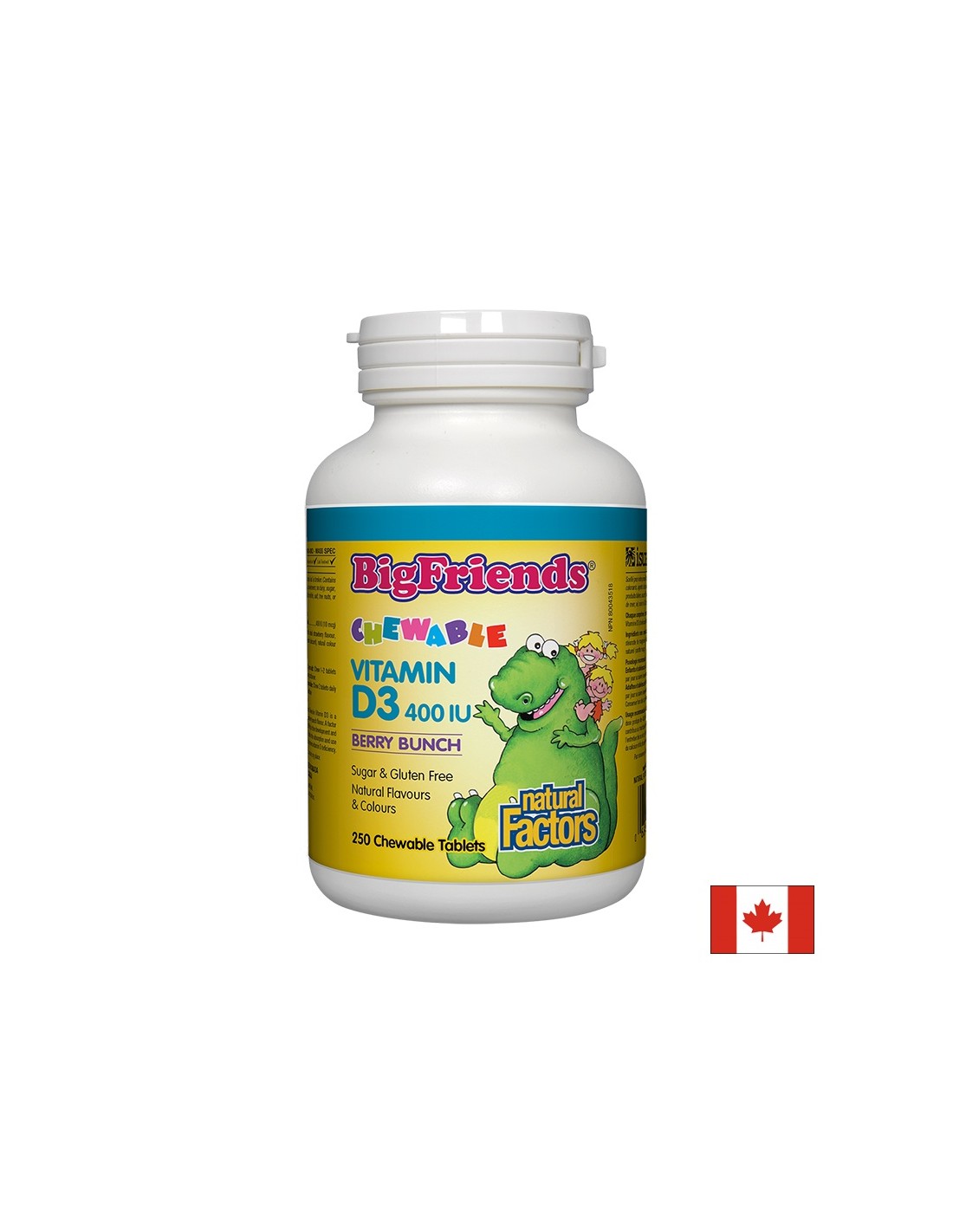 Bigfriends Vitamin D3 für Kinder 400 IU - 250 Kautabletten