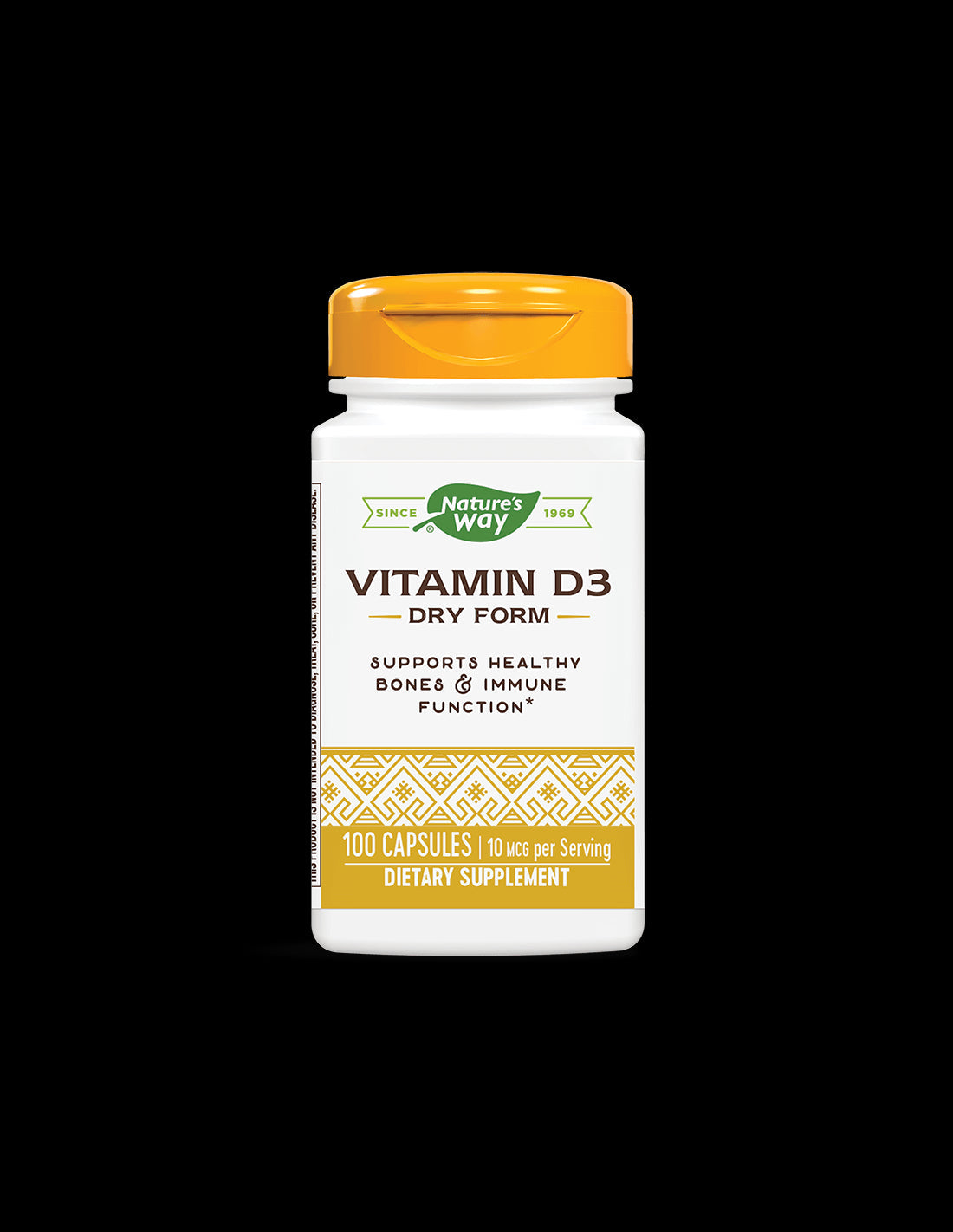 Vitamin D3 Dry Form/ Витамин D3 (сух) 400 IU х 100 капсули Nature’s Way - Feel You