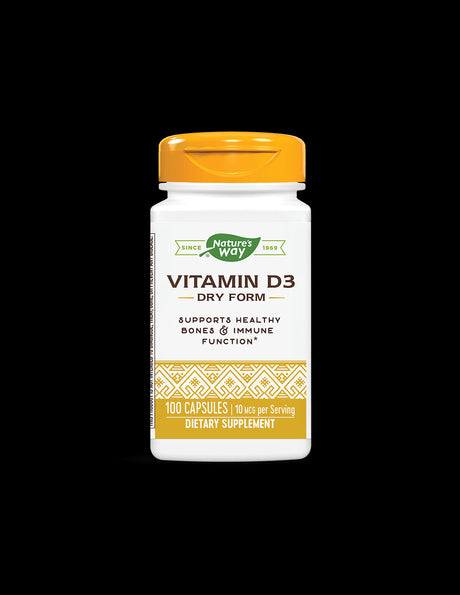 Vitamin D3 Dry Form/ Витамин D3 (сух) 400 IU х 100 капсули Nature’s Way - Feel You