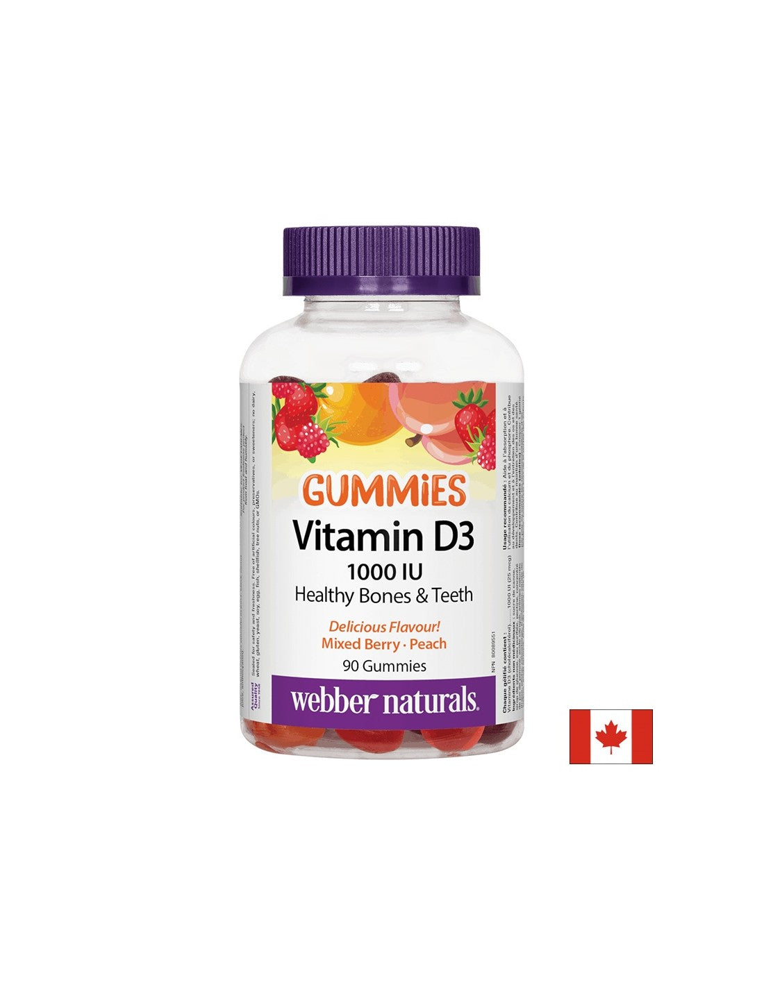 Vitamin D3 Gummies / Vitamin D3, 1000 IU, 90 Jelly -Tabletten