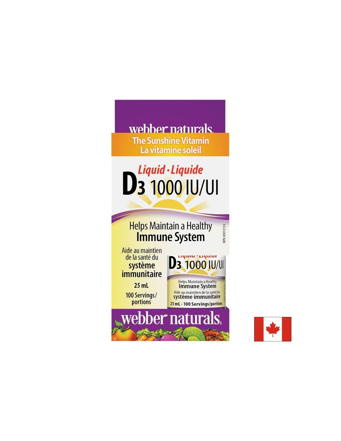 Vitamin D3 /flüssig/ 1000 IE x 25 ml, 100 Dosen <tc>Webber Naturals</tc>