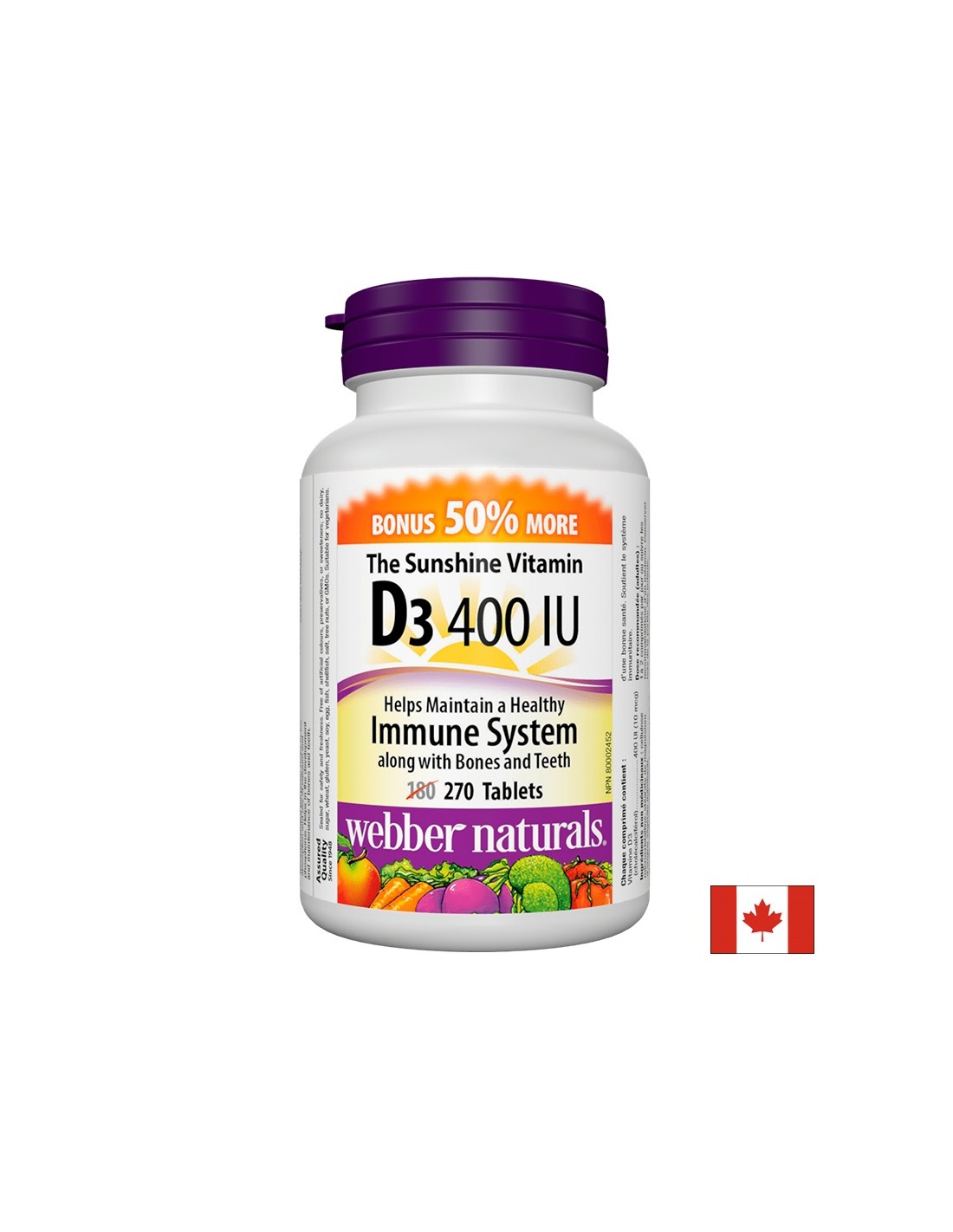 Vitamin D3 / Vitamin D3, 400 IU, 270 Tabletten