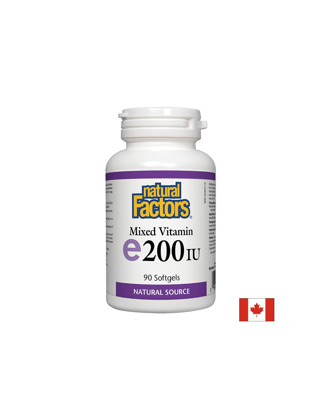 Vitamin E 200 IU natürliche Quelle Tocopherol - 90 Kapseln