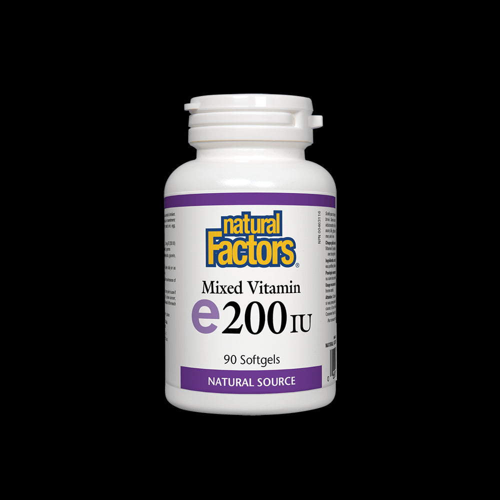 Vitamin E 200 IU natürliche Quelle Tocopherol - 90 Kapseln