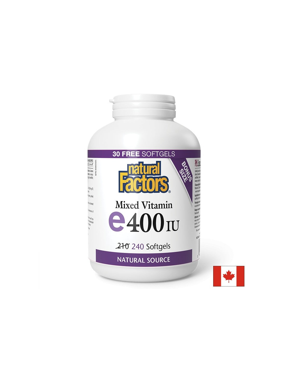 Vitamin E 400 IU · natürliche Quelle 268 mg - 240 Gelkapseln