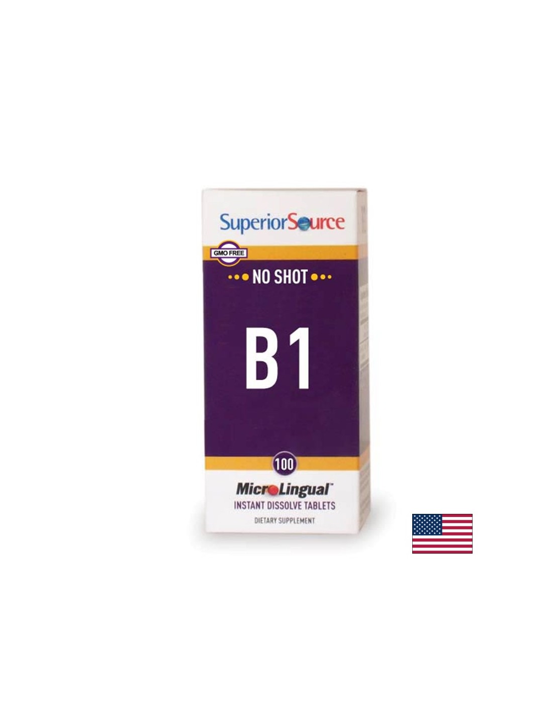 Vitamin B1 (Thiaminmononitrat) – Nervensystem und Herz-Kreislauf-Gesundheit, 100 mg x 100 Sublingualtabletten <tc>Superior Source</tc>