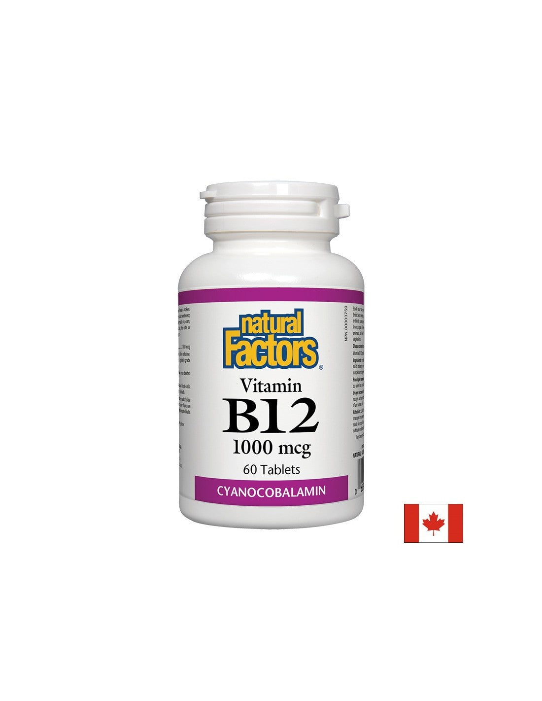 Vitamin B12 Cyanocobalamin 1000 MCG - 60 Tabletten
