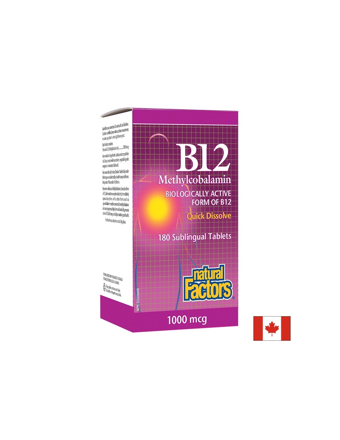 B12 Methylcobalamin 1000 mcg - 180 sublinguale Tabletten