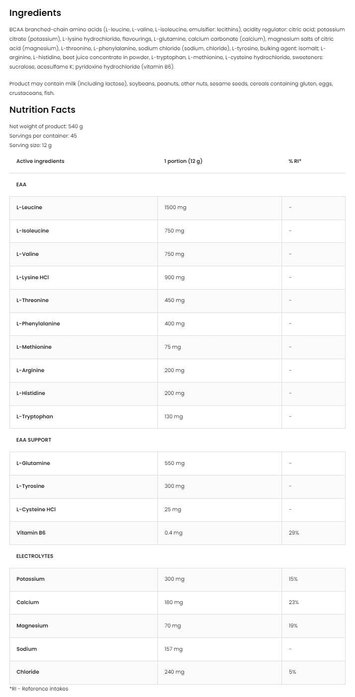 EAadvanced | Mit Glutamin und Elektrolyten - 540 Gramm