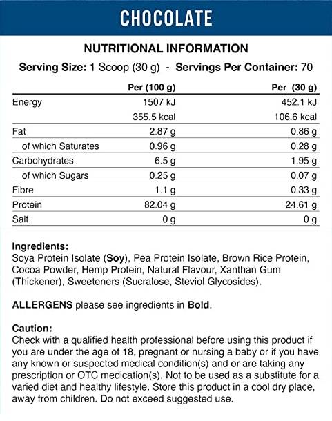 Vegan -pro - pflanzliche Proteinmischung - 2100 Gramm