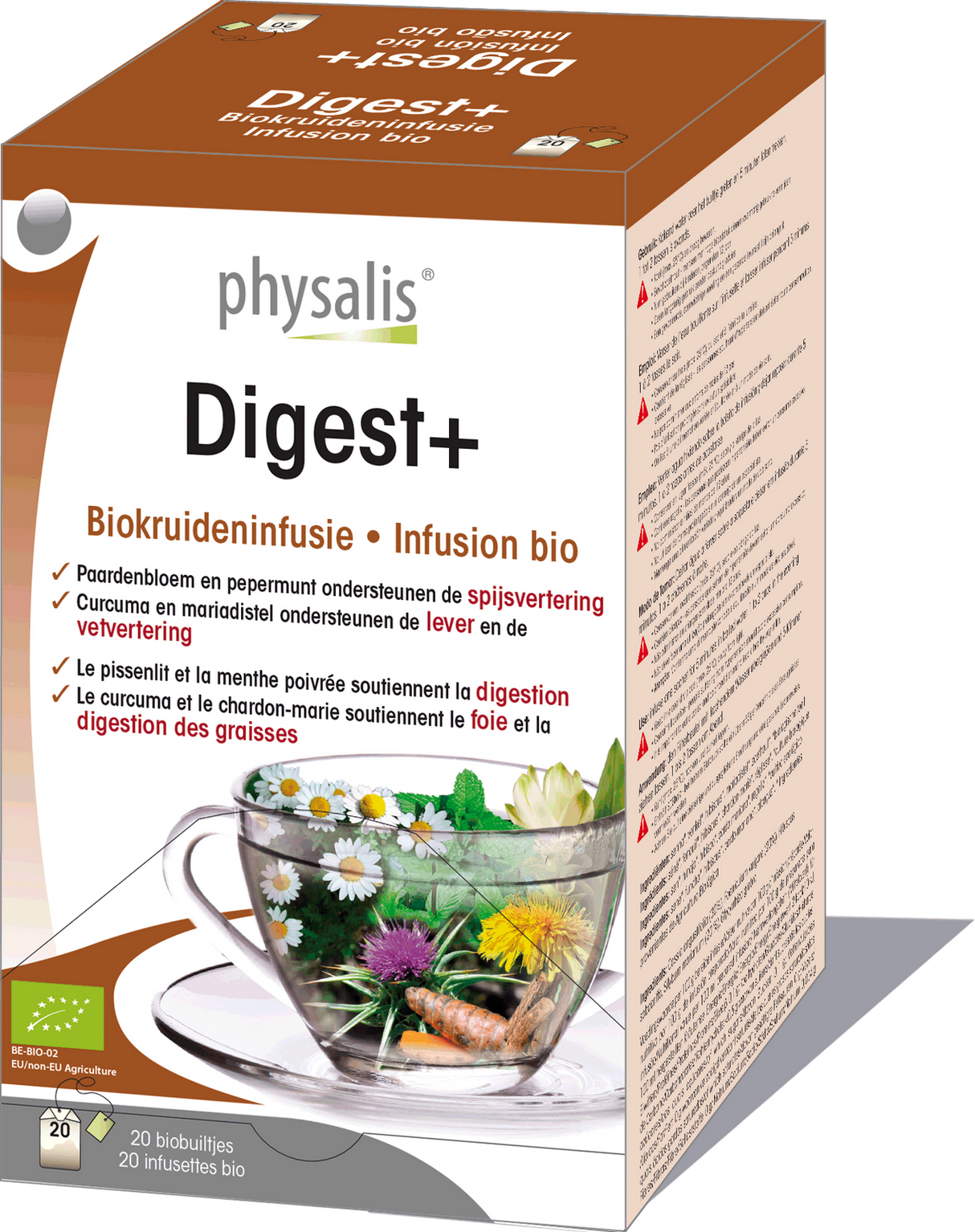 Bio-Verdauungstee, 20 Stück. <tc>Physalis</tc>