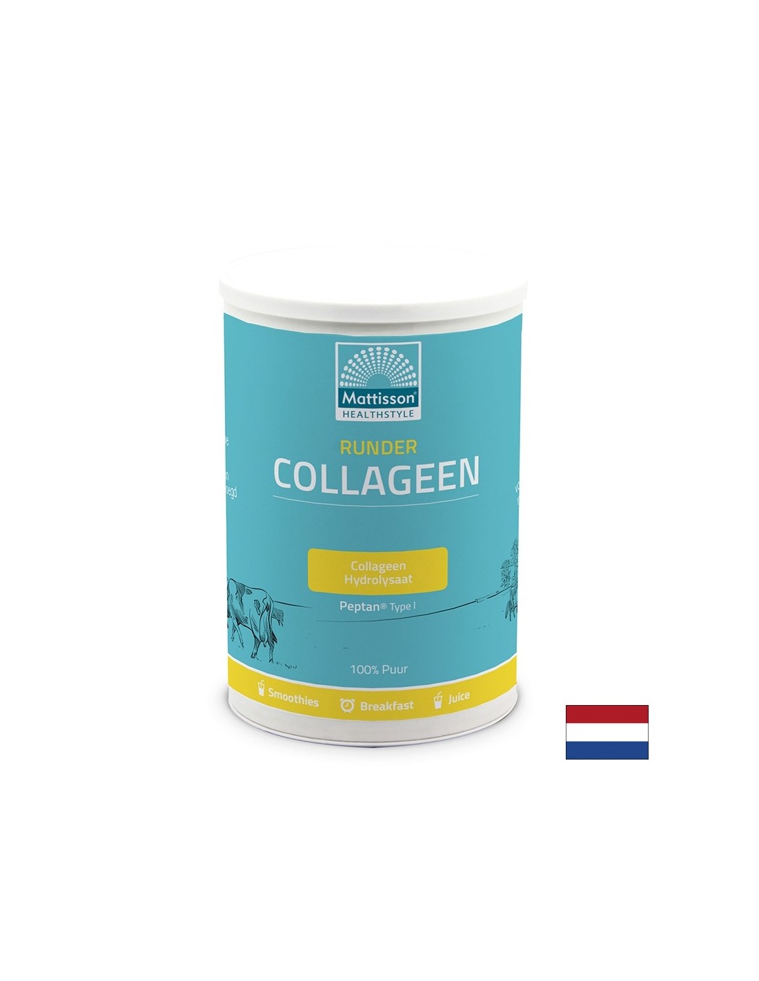 For beautiful hair, skin and healthy joints - Bovine collagen type I, 300 g powder Mattisson Healthstyle - Nutra Best Europe