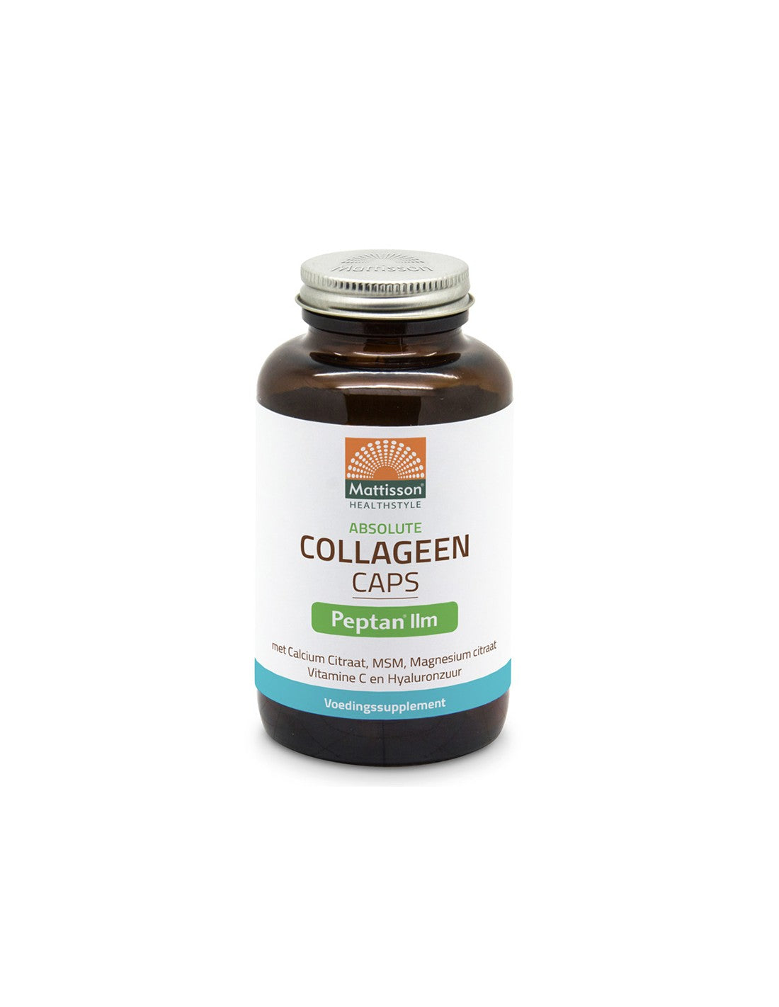 Healthy joints and beautiful hair and skin - Collagen Bovine (type 2) with calcium, magnesium, vitamin C and hyaluronic acid, 180 capsules Mattisson Healthstyle - Nutra Best Europe