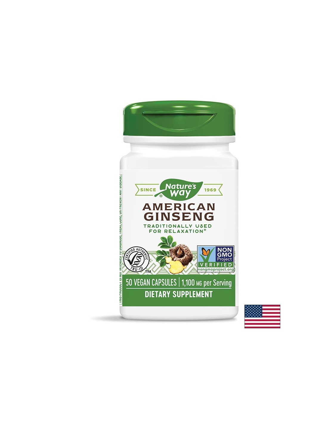 American Ginseng 550 mg - 50 Kapseln