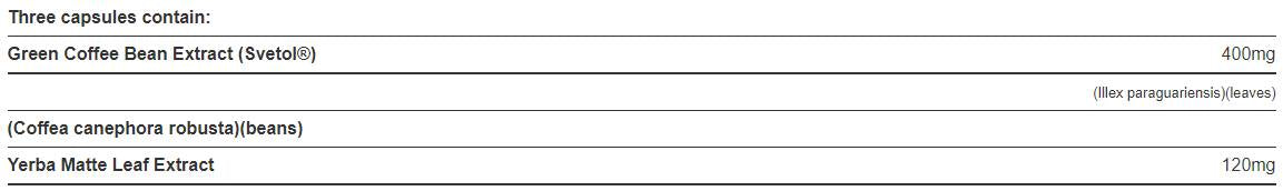 Grüne Kaffeebohnenextrakt 400 mg / Svetol - 42 Kapseln
