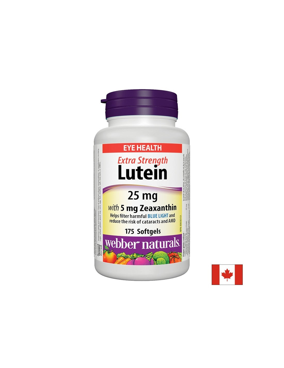 Vision - Lutein 25 mg + zeaxanthin 5 mg, 175 Softgel -Kapseln