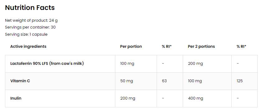 Lactoferrin LFS 90% 60 Kapseln