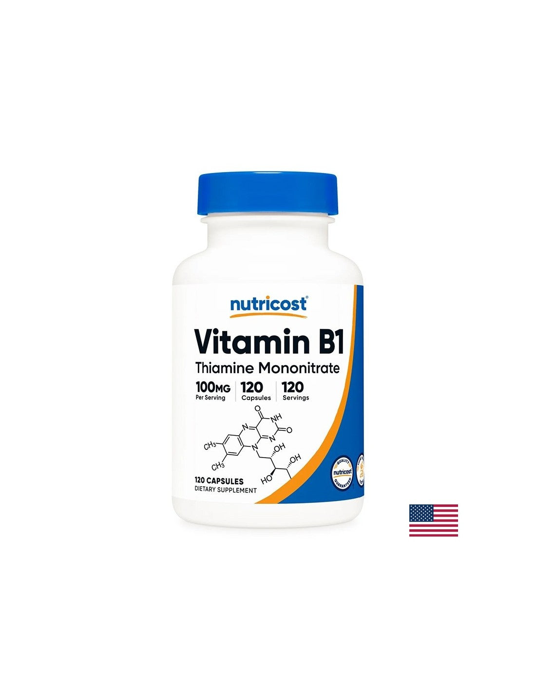 Nervensystem – Vitamin B1 (Thiaminmononitrat), 100 mg x 120 Kapseln