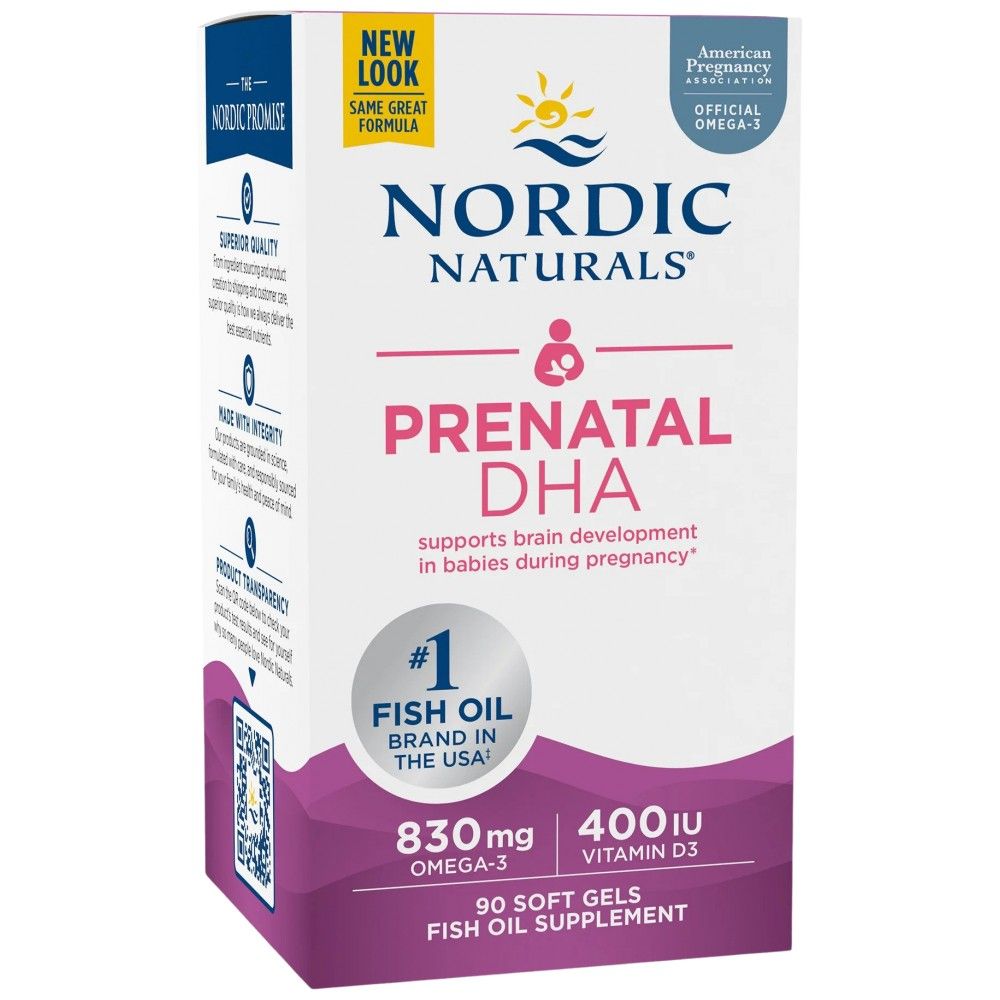 Pränatale DHA 830 mg | Mit 400 IU D3 - 90 Gelkapseln