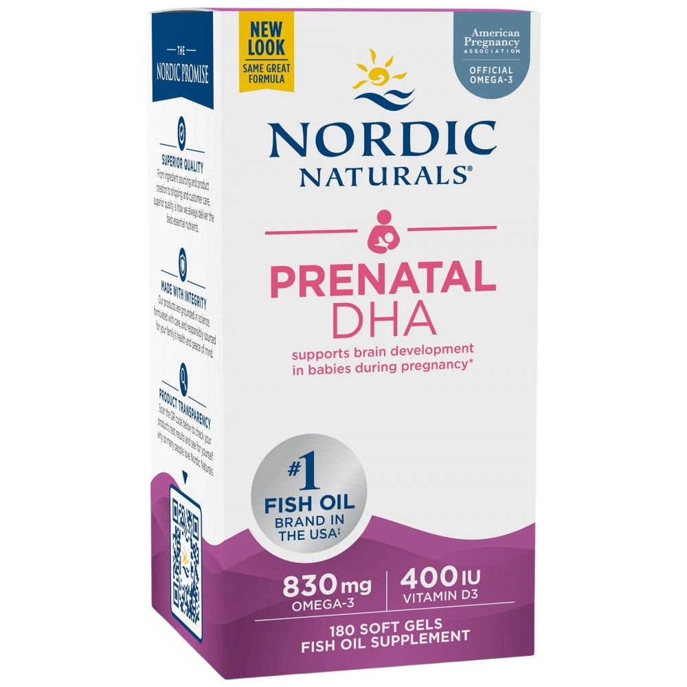 Pränatale DHA 830 mg | Mit 400 IU D3 - 180 Gelkapseln