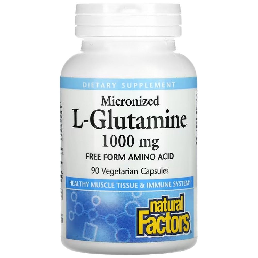 L-Glutamin 1000 mg | Mikronisierte - 90 Kapseln