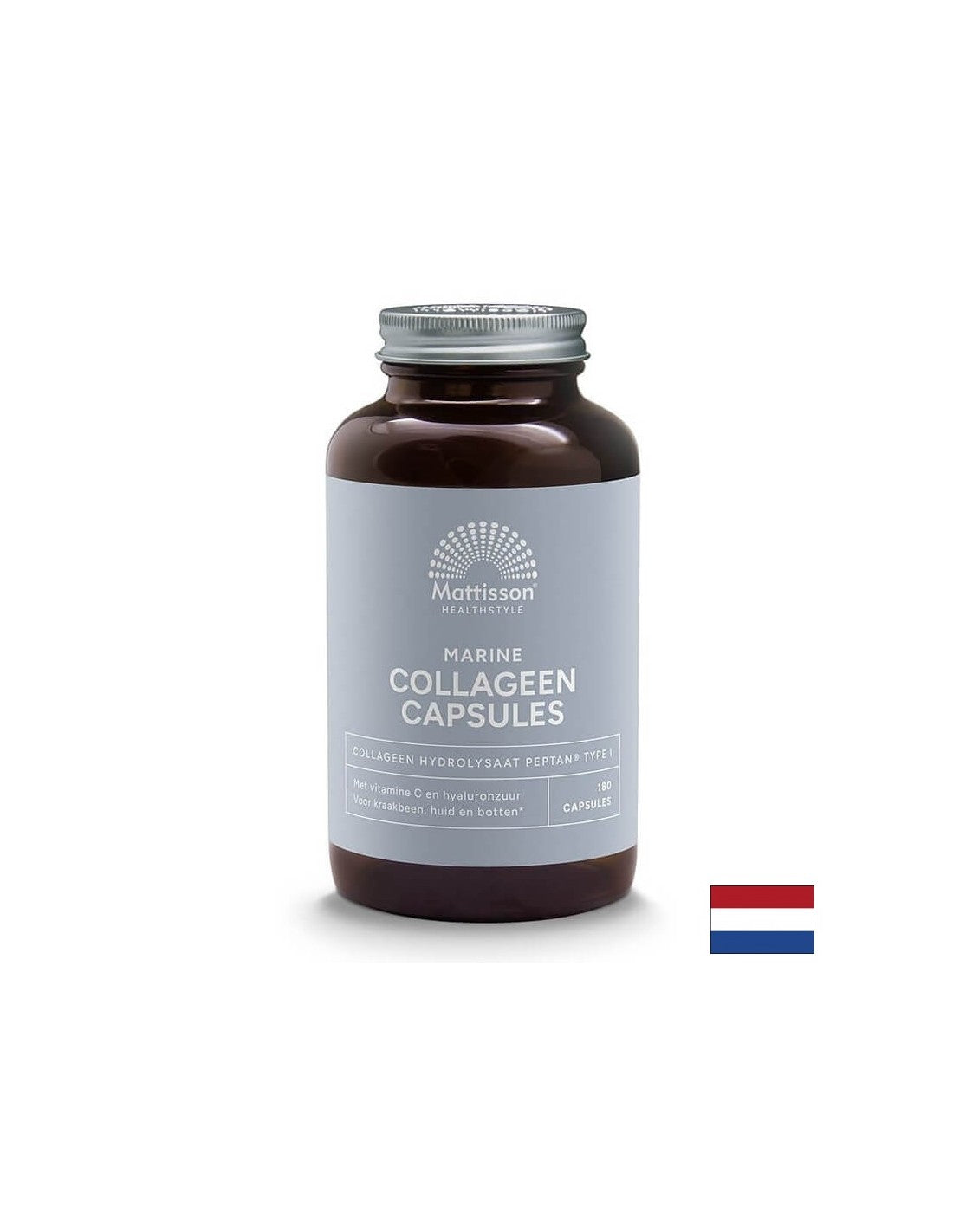 Fischkollagen (Typ 1) mit Vitamin C und Hyaluronsäure - Marine Collagen Peptan, 180 Kapseln <tc>Mattisson Healthstyle</tc>